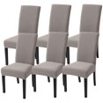 thumbnail image 1 of Set de 6 Fundas Elásticas para Sillas de Comedor Taupe SearchI, 1 of 7