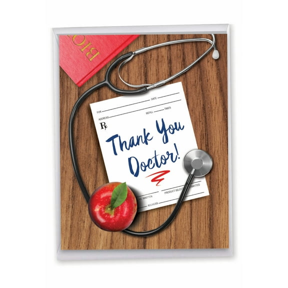 1 Big Funny Thank You Card with Envelope (8.5 x 11 Inch) - Doctor Gratitude Thank You J6351TYG