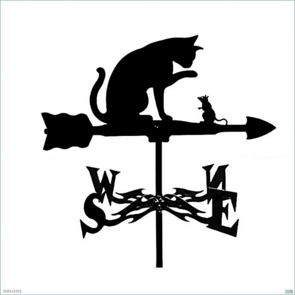 Homoyoyo Stainless Steel Lawn Weathervane Ornament Practical Decorative Garden Yard Outdoor