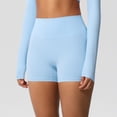 thumbnail image 4 of Yifymode Women's Workout Biker Shorts High Waisted Tummy Control Spandex Booty Shorts for Volleyball Gym Yoga Dance,Sky Blue M, 4 of 5