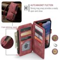 thumbnail image 4 of Dteck Case for iPhone 14 Plus Wallet Case for Women Men, Fashion Durable PU Leather Magnetic Flip Lanyard Strap Wristlet Zipper Card Holder Wallet Phone Case for iPhone 14 Plus 6.7-inch,Red, 4 of 11