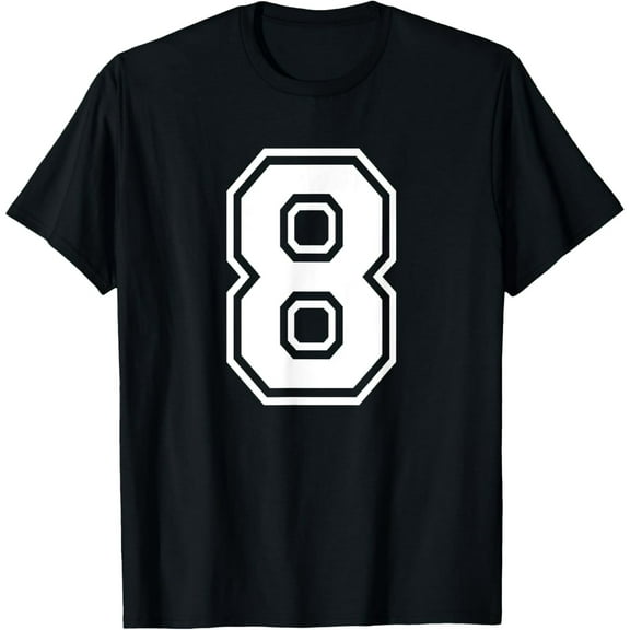 Premium Daily Comfort - Number 8 Birthday Gift Sports Player Team Numbered Jersey T-Shirt