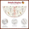 thumbnail image 3 of Rateoe Retro Rabbit Pattern Christmas Tree Skirt with Ties , Christmas Tree Decorations, Farmhouse Christmas Decor Xmas Holiday Decorations-30", 3 of 6