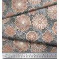 thumbnail image 3 of Soimoi Rayon Fabric Floral Mandala Artistic Decor Fabric Printed Yard 56 Inch Wide, 3 of 3
