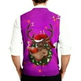 thumbnail image 4 of Kixjoy Christmas Sweater Vest Men Business Knit V Neck Pullovers Sweater Formal Sleeveless Ribbed Sweater Regular Fit Golf Stretch Vest, Purple 4XL, 4 of 7