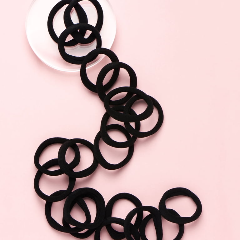 Gimme, Hair Bands, 25 Count, Braid Ends, Black, Small Diameter