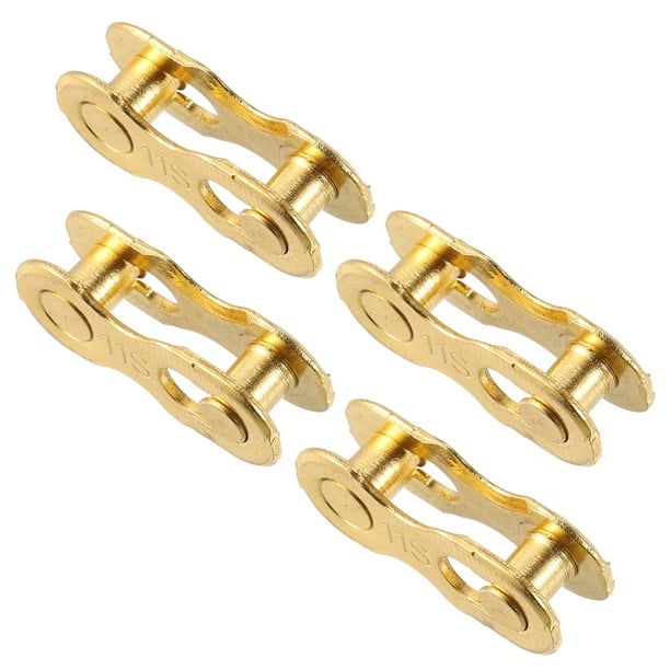 4 Pares 11 Velocidad Cadena Maestro Enlace Conectores para Bicicleta Dorado Tono