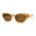 thumbnail image 6 of Womens Mod Thick Plastic Chunky Cat Eye Sunglasses Tan - Brown, 6 of 8