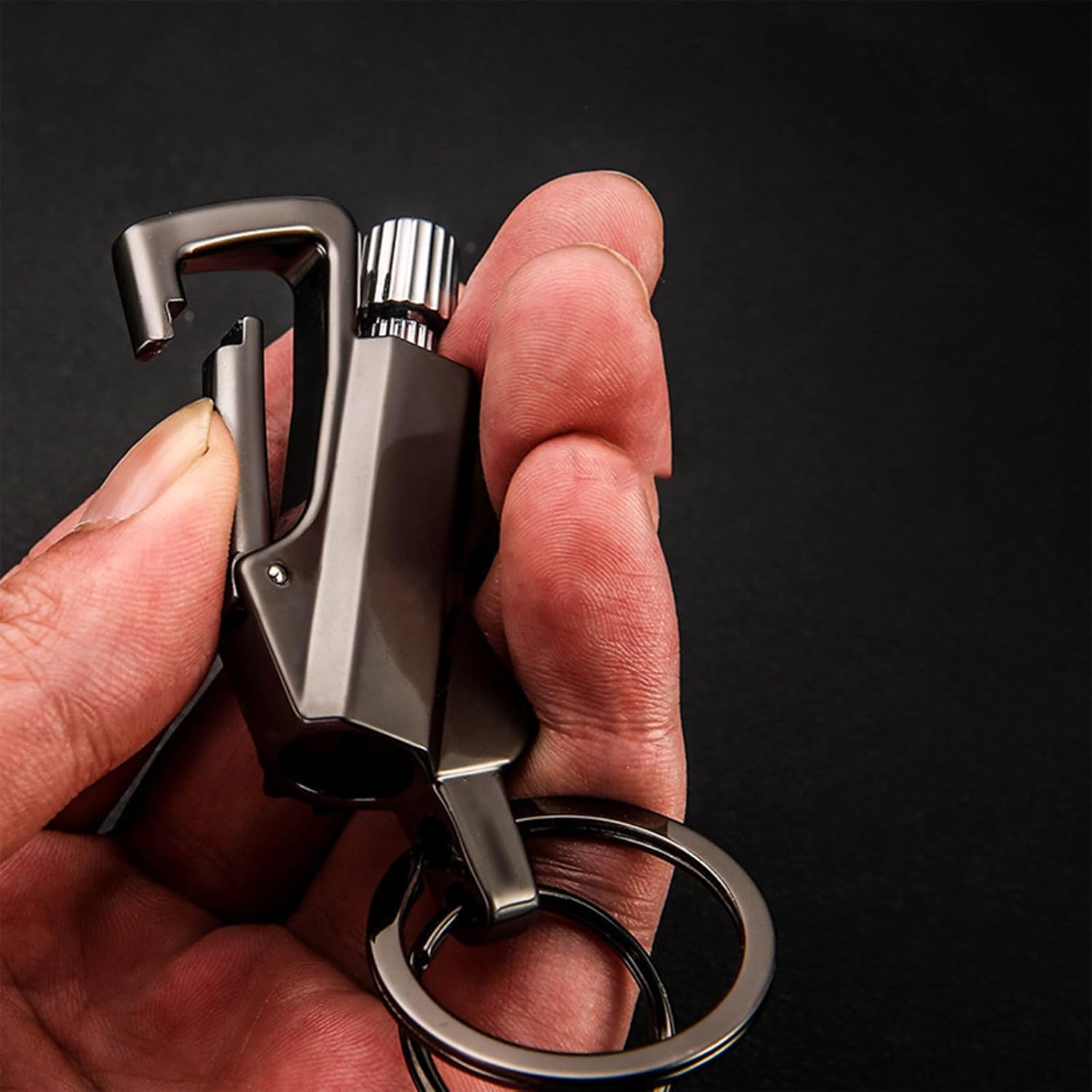 Visulong/Benighty Keychain, Visulong/Benighty Sleek Metal Keychain, Permanent Match Infinity Lighter, 3-in-1 Multifunctional Pendant (3Pcs-Mixed)