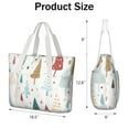 thumbnail image 3 of Tote Bag for Women - White Christmas Tree Pattern Shoulder Bag - Large Utility Work Duffle Bag with Zipper Handbag for Travel, Work, Sprots, 3 of 5