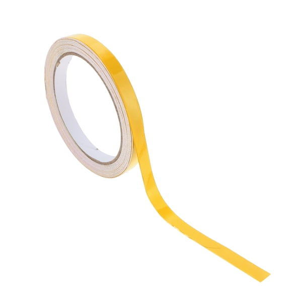 Cinta de rayas Unique Bargains 8mmx10m, calcomanías de rayas para coches, motocicletas y barcos, calcomanías DIY, amarillo brillante, 1 pieza