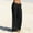 Black, variant on BRGZLK Women's Wide Leg Linen Pants Solid Color Drawstring Pleated Casual Soft Comfy Cotton Linen Long Pants with Pocket Wine M