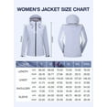 thumbnail image 3 of CAMEL Women's Jackets Lightweight Block Color Raincoat Hooded Windbreaker Casual Coats Purple White, 3 of 13