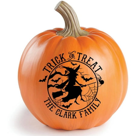 Personalized Happy Halloween Or Treak Or Treat Resin Tabletop Pumpkin