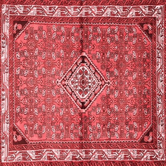 Ahgly Company Indoor Square Persian Red Traditional Area Rugs, 8' Square