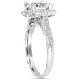 thumbnail image 2 of Pompeii 2Ct Diamond Halo Engagement Ring 14K White Gold Wedding Ring Set Lab Grown, 2 of 3