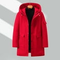 thumbnail image 3 of IYTR Parka Jacket Men Long Windproof Winter Coat Hooded Puffer Jacket Plus Size Long Sleeve Warm Thick Outdoor Coat (Red,XXXXXL), 3 of 6