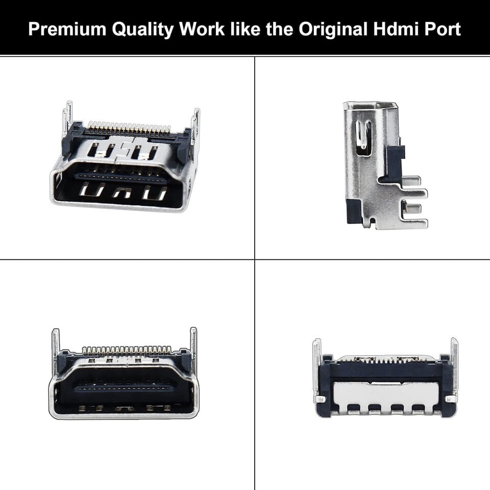 HDMI Port Socket Connector Replacement For PlayStation 5 PS5 & PS5 Pro - Pack of 2