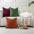 thumbnail image 6 of decorUhome 16x16 Set of 2 Throw Pillow Covers, Decorative Soft Chenille Pillow Covers for Couch, Moss Green, 6 of 9