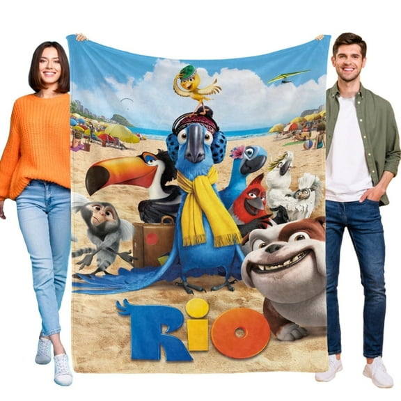 Rio Flannel Blanket Bed sofa Couch Throw Birthday Gift Cartoon for Kids