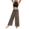 thumbnail image 3 of Liacowi Women Juniors Casual Baggy Pants Wide Leg Trousers Loose Boho Print Flowy Trousers Palazzo Pants for Yoga, 3 of 9