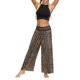 thumbnail image 3 of VISgogo Pantalones de pierna ancha de verano para mujer, pantalones sueltos sueltos de tiro medio con estampado bohemio con divisiones para yoga, playa, vacaciones VISgogo  moda, 3 of 9