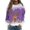 Purple, variant on Women's Christmas Printed Round Neck Sweatshirt, Long Sleeve Casual Pullover Top, Raglan Sleeve Holiday Graphic Fall Winter Clothes,Wine,M