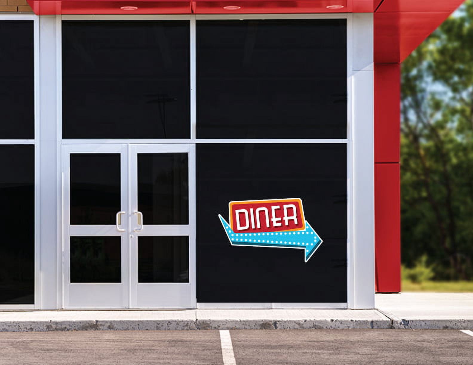 DINER 24" Concession Decal sign cart trailer stand sticker equipment