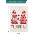 thumbnail image 2 of Valentine''s Day Couple Gnome House Flag 28 x 40 Inch Double Sided Burlap Yard Flag Red Love Heart Balloon Decorative Outdoor Flag Anniversary Wedding Decoration (HF-G), 2 of 6