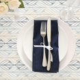 thumbnail image 3 of Modern Geometric Blue Modern21 60" x 84" Oval Tablecloth, Waterproof, Wrinkle Free, Stain Resistant, Durable Polyester, Suitable for Oval Tables, 3 of 6