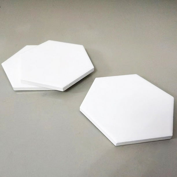 Posavasos absorbente de cerámica White Cloud Posavasos de transferencia térmica Embryo blanco brillante con puntos en blanco Posavasos antideslizantes con aislamiento térmico Embryo liso