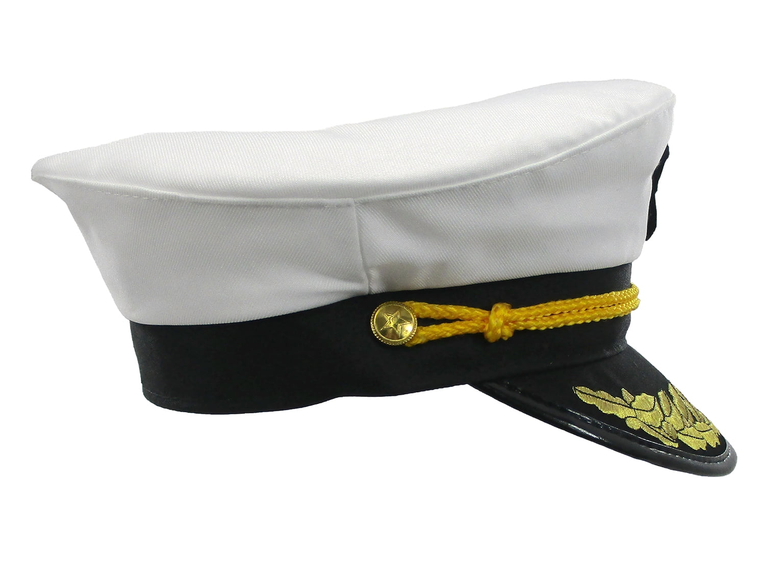 Yacht Captain Hat Sea Skipper White Navy Sailor Cap Costume Boater Hat Party