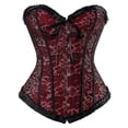 thumbnail image 3 of Women Sexy Lace Floral Corset Dress Victoria Vintage Corset Top Waist Cincher Bustier Gothic Asymmetrical Skirt Set Xs-6xl, 3 of 5