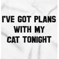 thumbnail image 2 of I've Got Plans With My Cat Tonight Plus Size Crewneck Graphic Tee Shirt Brisco Brands 5X, 2 of 5