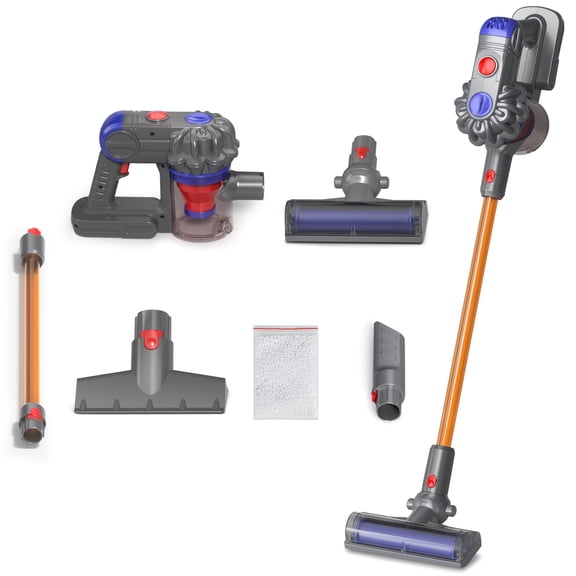 Toy Vacuum Cleaner for Kids, Cleaning Toy Set with Working Suction, Realistic 3-in-1 Vacuum Cleaner Toy for Toddler Cordless Home Cleaning Toy, Best Birthday Gifts for 2-5 Year Old Kids