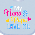 thumbnail image 4 of Inktastic My Nana and Papa Love Me with Hearts Boys or Girls Baby Bib, 4 of 4