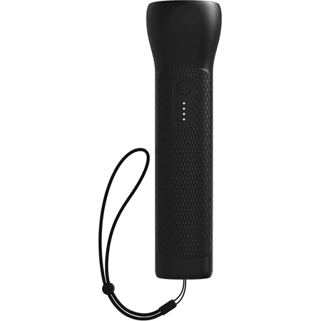 mophie - Powerstation Go Rugged Flashlight with Built-in Battery Charger & Car Jump Starter - Black