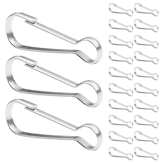 Supvox 30Pcs Stainless Steel Flag Snap Clips Quick Attachment Flagpole Hardware