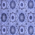 thumbnail image 1 of Ahgly Company Machine Washable Indoor Square Abstract Blue Modern Area Rugs, 5' Square, 1 of 4