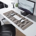 thumbnail image 2 of Long Mouse Pads for Desk,Black Geometric Diamond Striped Pattern Desk Mats on Top Of Desks, Desk Mouse Pad Extra Large with 3mm Non-Slip Base and Stitched Edge for Gaming,Office,Work,Home 31.5"x11.8", 2 of 6
