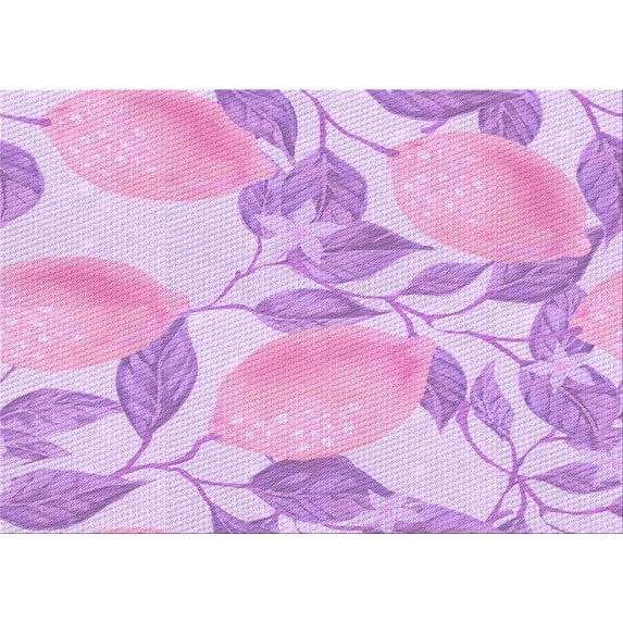 Ahgly Company Indoor Rectangle Patterned Heliotrope Purple Area Rugs, 7' x 10'