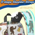 thumbnail image 5 of Bigfoot and Sticker White Pattern 17" School Backpacks for Teens,Waterproof Oxford Fabric,S-Shape Padded Straps for School,Travel,Hiking,Camping, 5 of 6