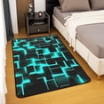 thumbnail image 2 of Erosebridal Gradient Checkered Area Rugs For Living Room 3x5,Buffalo Stereoscopic Bedroom Decor,Geometry Decor, 2 of 5