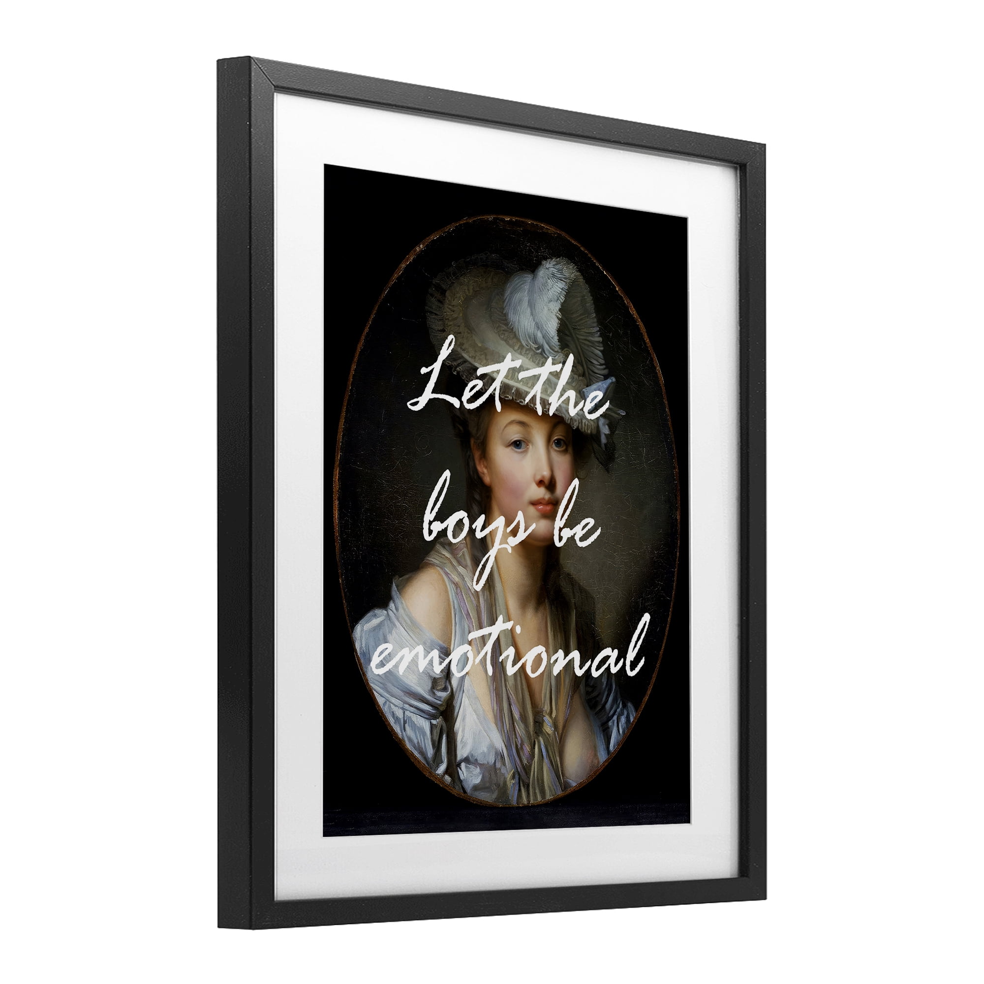 Stupell Industries Let The Boys Be Emotional Black Framed Print Under Glass, design by Tina LeCour