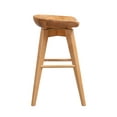 thumbnail image 3 of Boraam Bali 24" Backless Swivel Wood Counter Stool, Natural Finish, 3 of 9