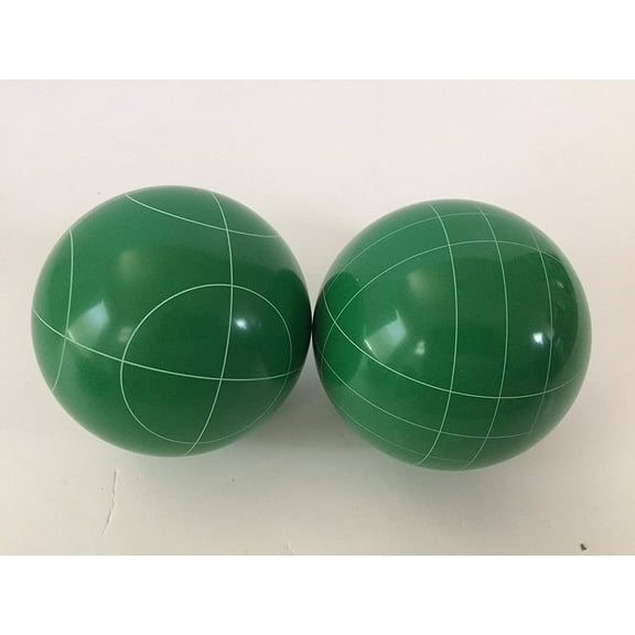 Pack of 2 - Replacement Bocce Balls - 107mm - Green with 2 Different Scoring Patterns