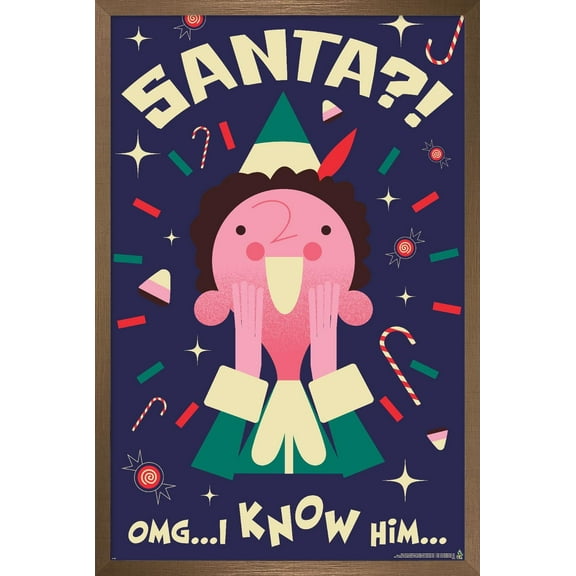 Elf - I Know Him Wall Poster, 22.375" x 34" Framed