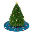 thumbnail image 3 of 36 Inch Christmas Tree Skirt – Velvet Plush Tree Mat, Soft Thickened Polyester with Red Ties, Single-Sided Printing, Available in 30in/36in/48in, Perfect for Holiday Xmas Tree Decoration, 3 of 7