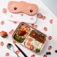 thumbnail image 1 of Fiambrera Bento para niños de escuela, fiambrera Rectangular de plástico a prueba de fugas, contenedor de alimentos portátil para microondas, fiambrera para niños LingWen 8390615261494, 1 of 1