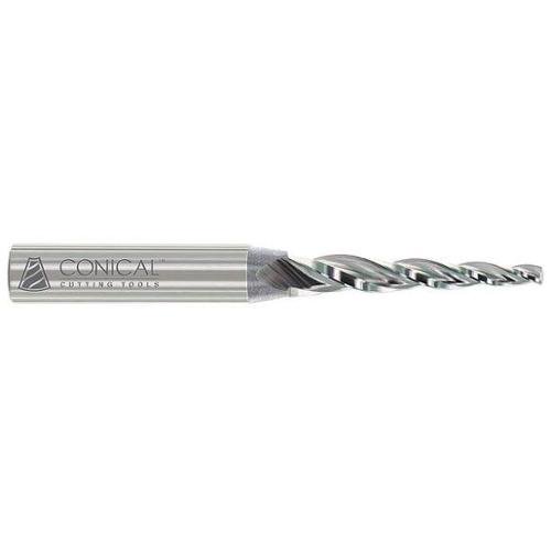 CONICAL TOOL AAX204 Tapered End Mill,3 Deg,0.125" Tip Dia G0141620